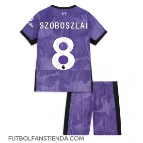 Liverpool Szoboszlai Dominik #8 Tercera Equipación Niños 2023-24 Manga Corta (+ Pantalones cortos)